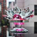 Crystal Glass Lotus Candle Holder for Home Wedding Decoration